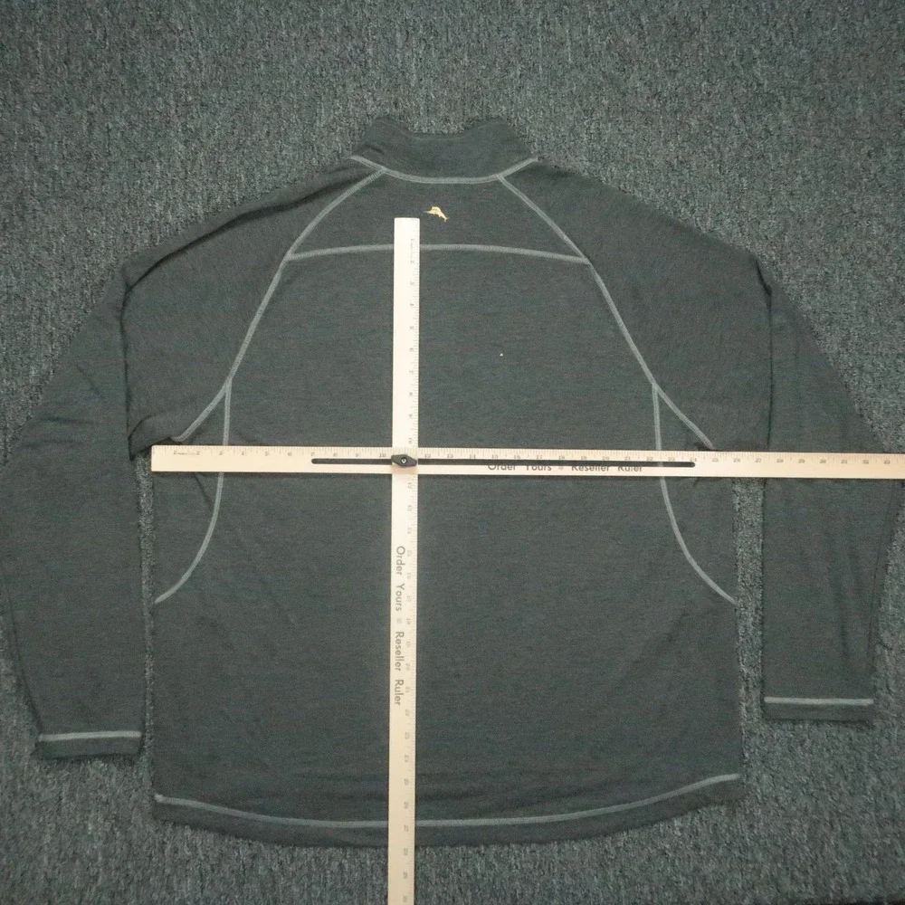 Notre Dame Fighting Irish Pullover Men XXL Gray Tommy Bahama Quarter Zip Sweater
